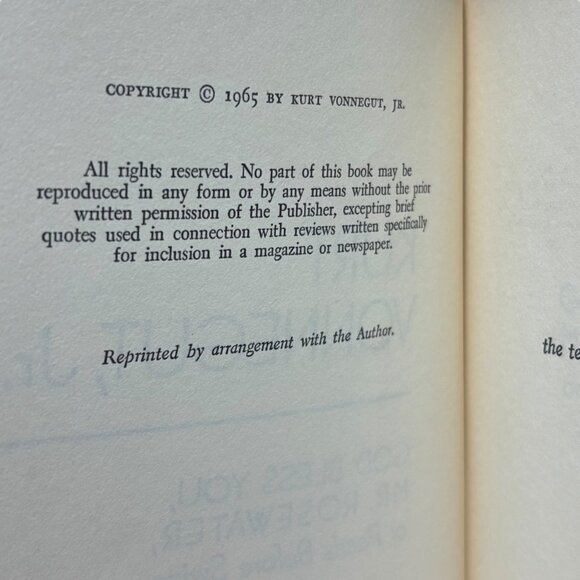 Kurt Vonnegut Jr. Hardcover Books Set Of 3: Player Piano God Bless You Mr. Rosew - Picture 4 of 8